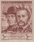 1948, František Palacký (1798-1876) und František Ladislav Rieger (1818-1903), Historiker und Politiker (2 valori)