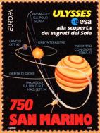 San Marino, 750 £. - 23 maggio 1994, percorso della sonda Ulysses