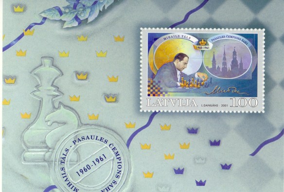 Lettonia 2001, foglietto commemorativo di Mikchail  Tal.