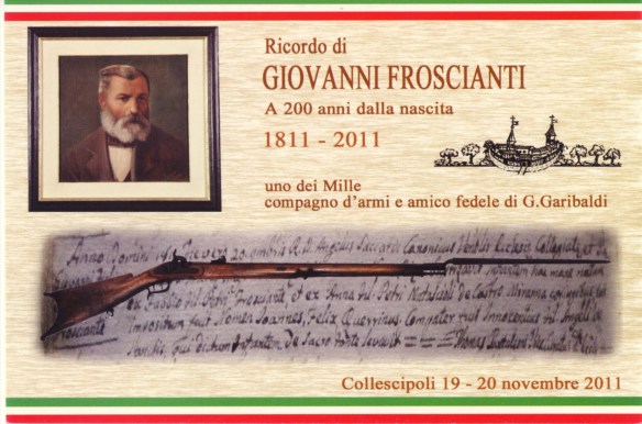 Cartolina realizzata dalla Pro loco di Collescipoli per il bicentenario della nascita