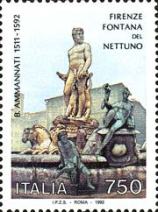 Fontana del Nettuno, a Firenze - 6 febbraio 1992